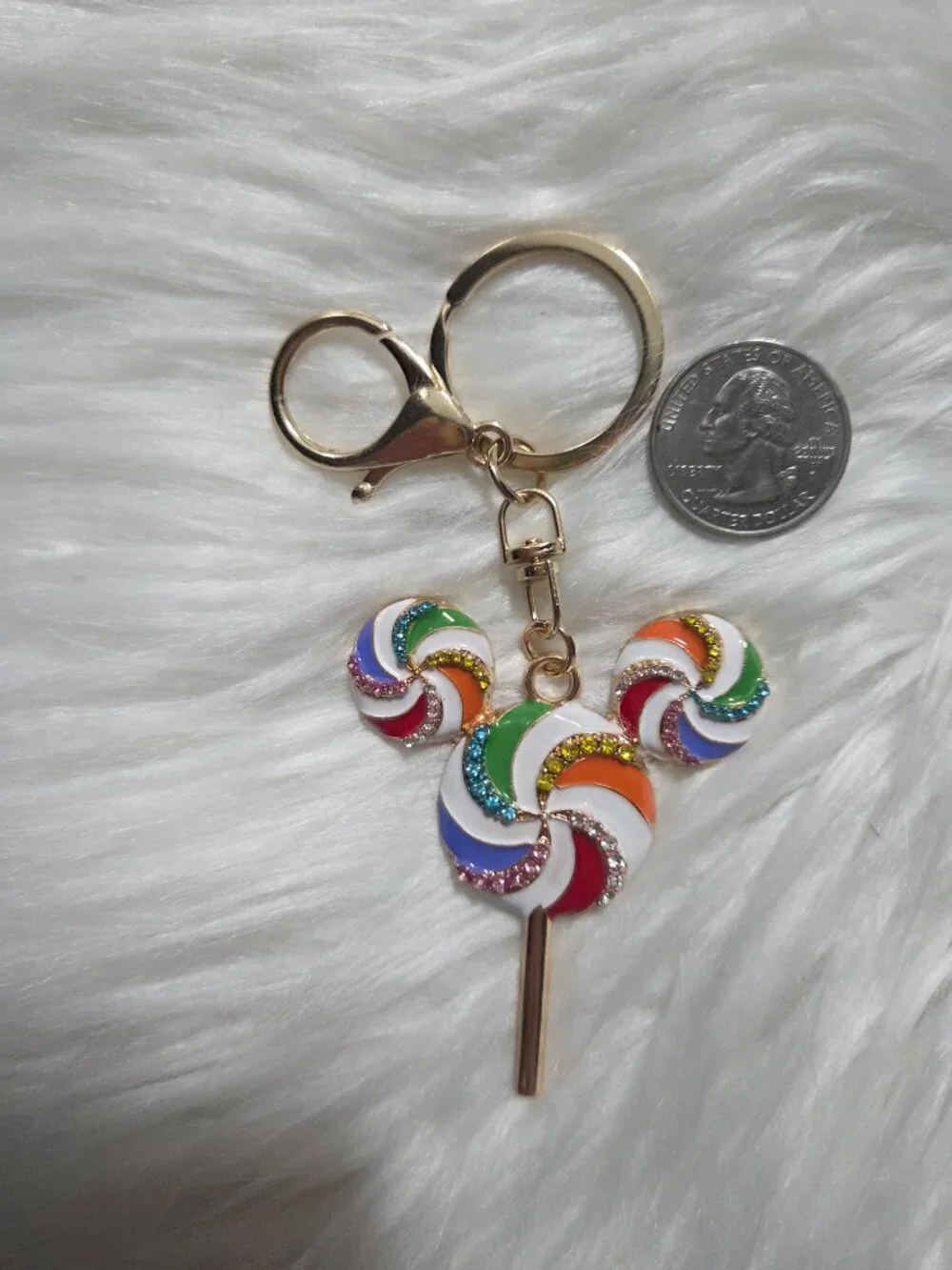 Mickey Mouse Lollipop Design Keychain